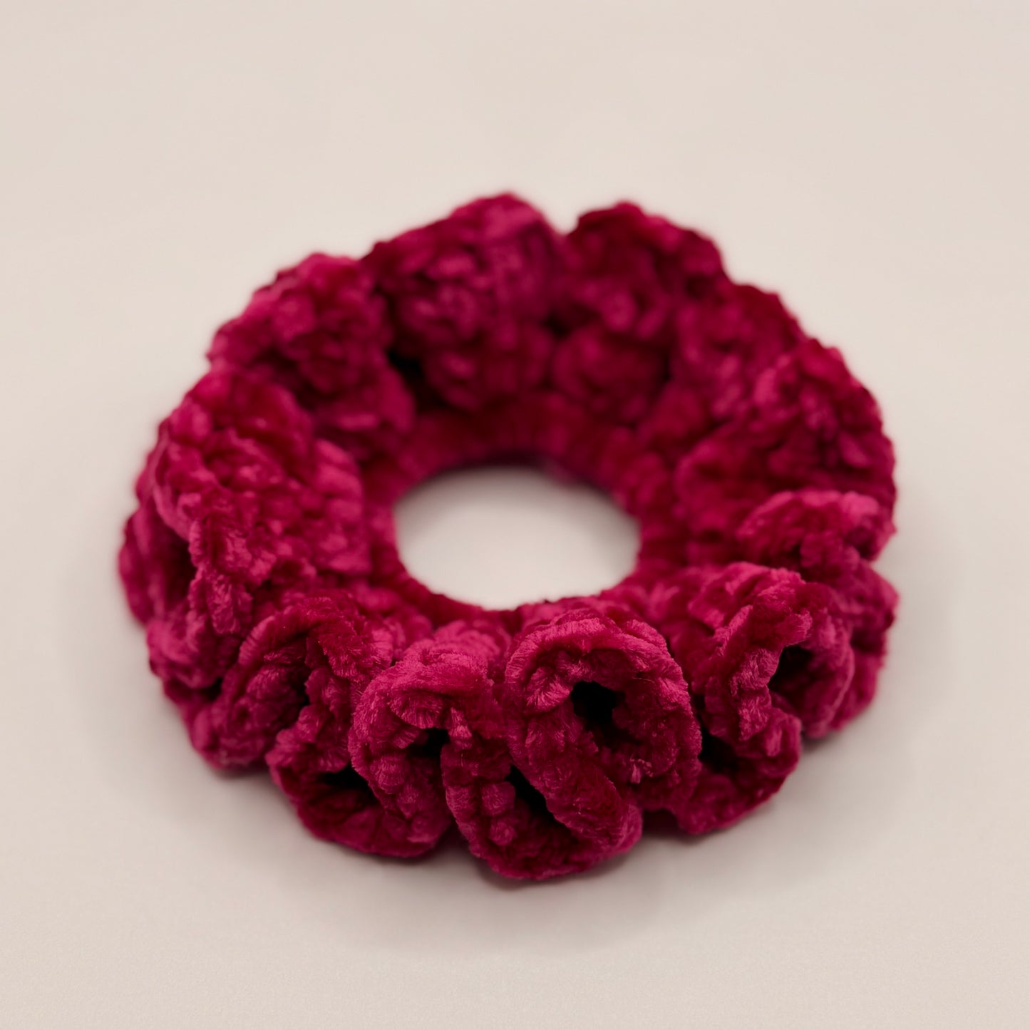 Fuschia Chenille Scrunchie