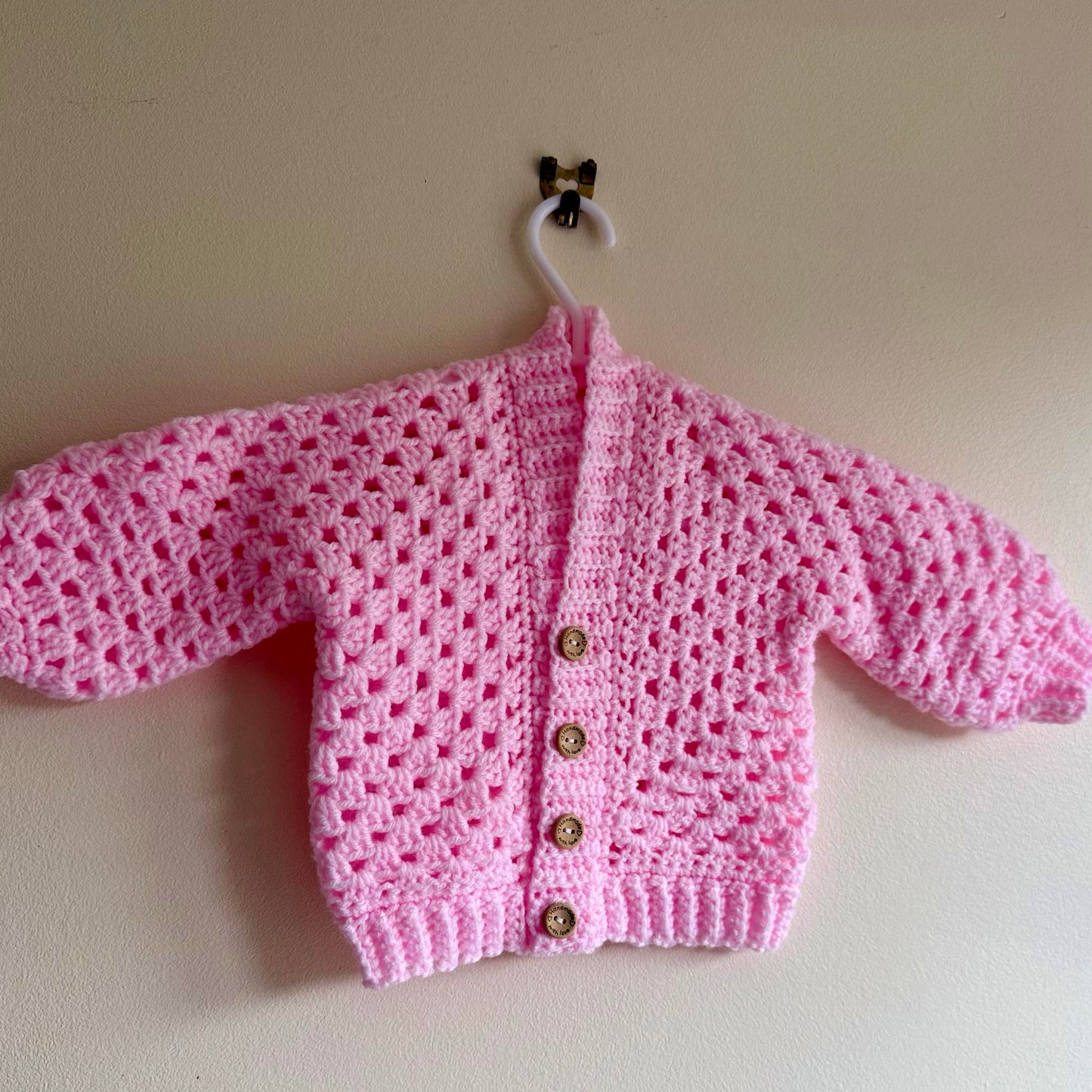 Pink Granny Cardigan 3-6Months
