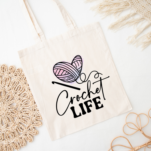 Crochet Life Tote Bag