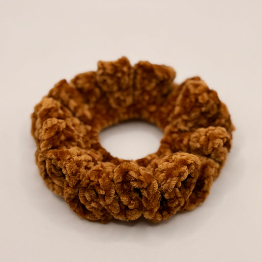 Brown Chenille Scrunchie