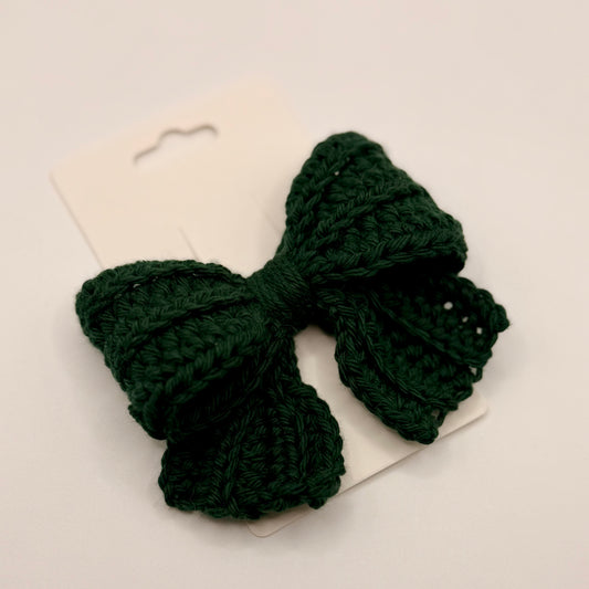 Bottle Green Hair Bow