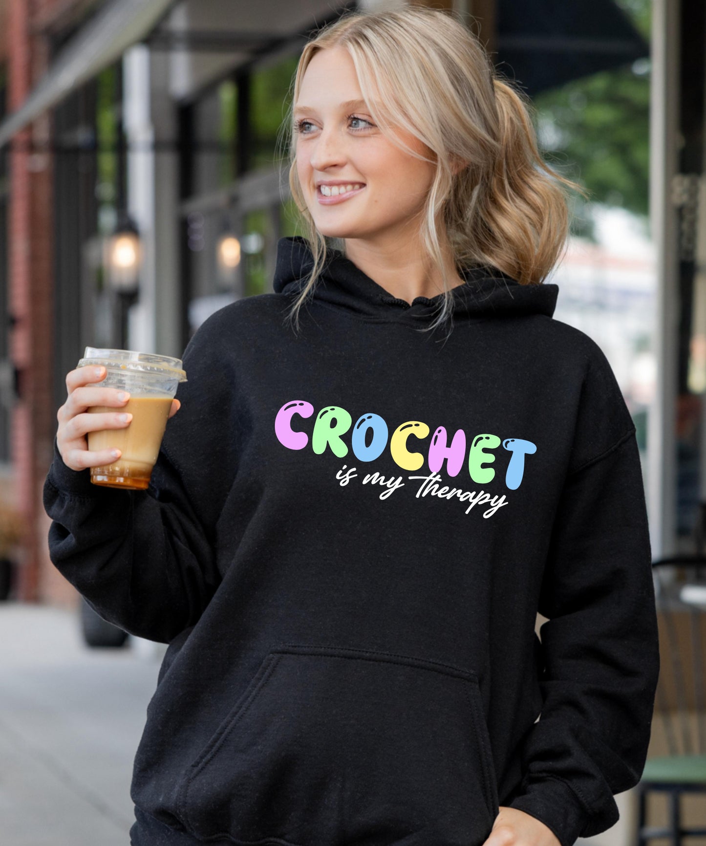 Crochet Is My Therapy Hoodie