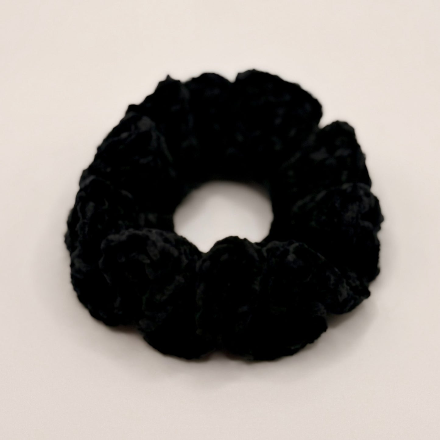 Black Chenille Scrunchie