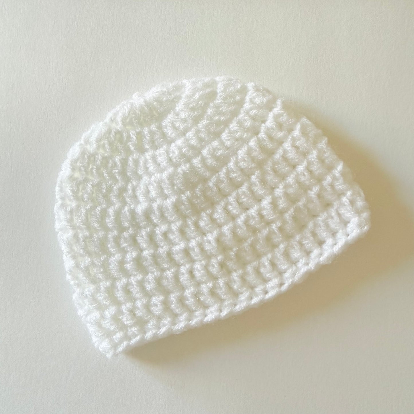 Newborn White Beanie