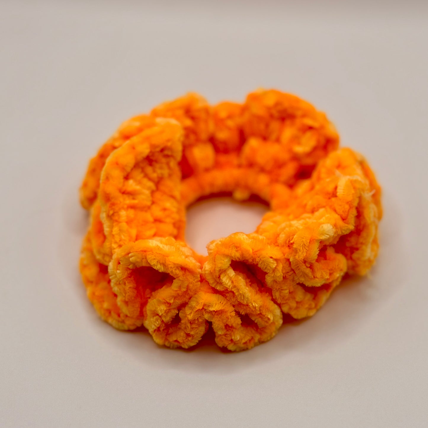 Orange Chenille Scrunchie