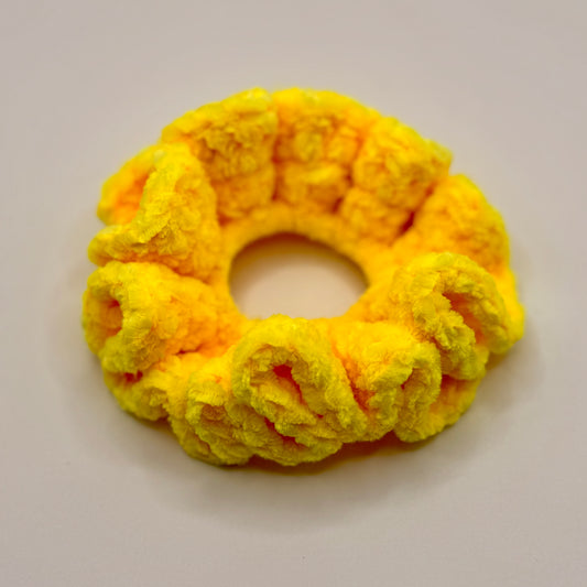 Yellow Chenille Scrunchie