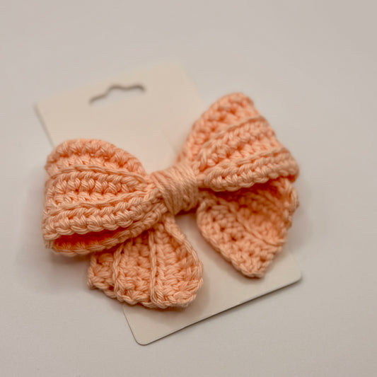 Peach Hair Bow