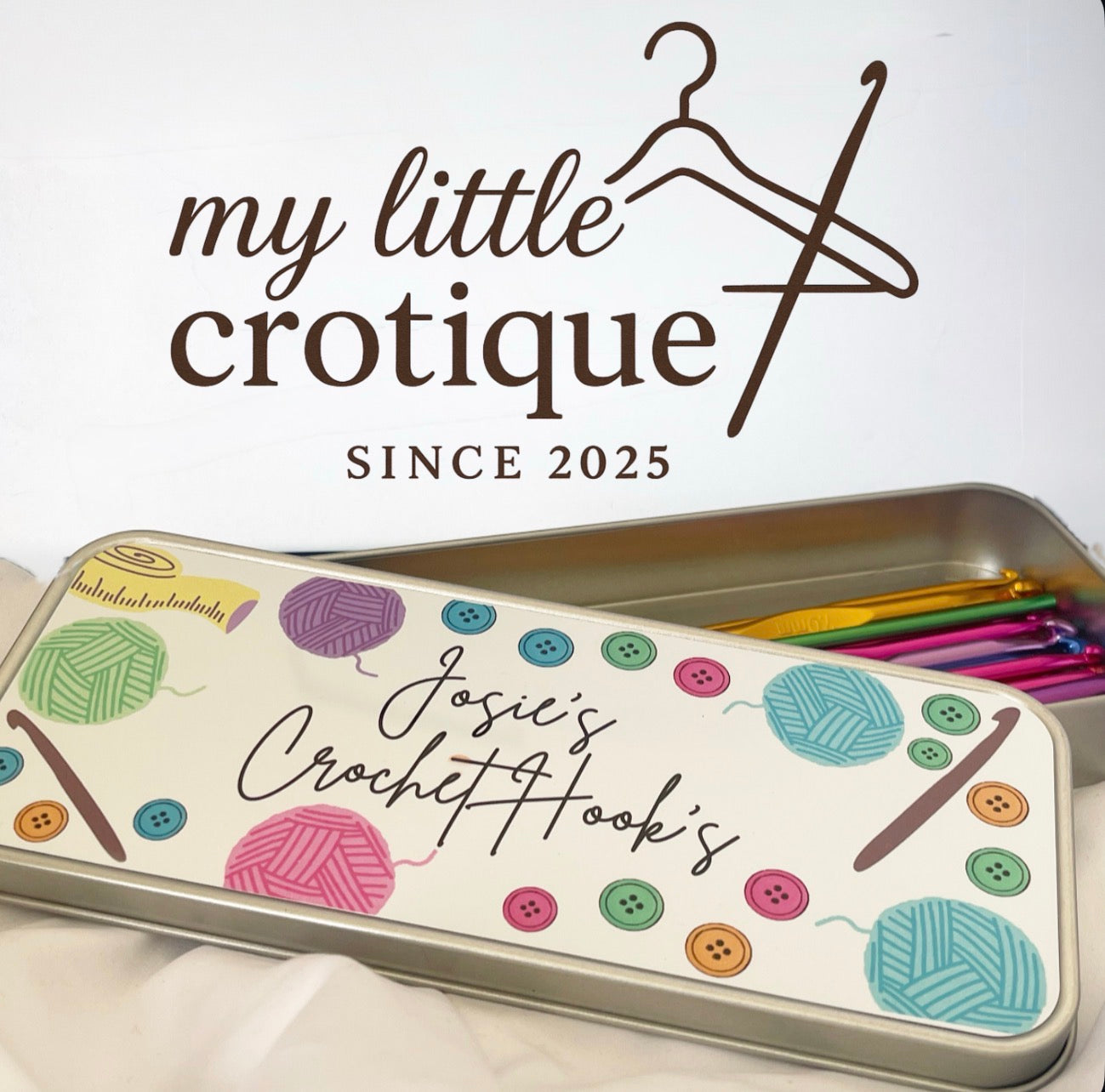 Personalised Crochet Tin