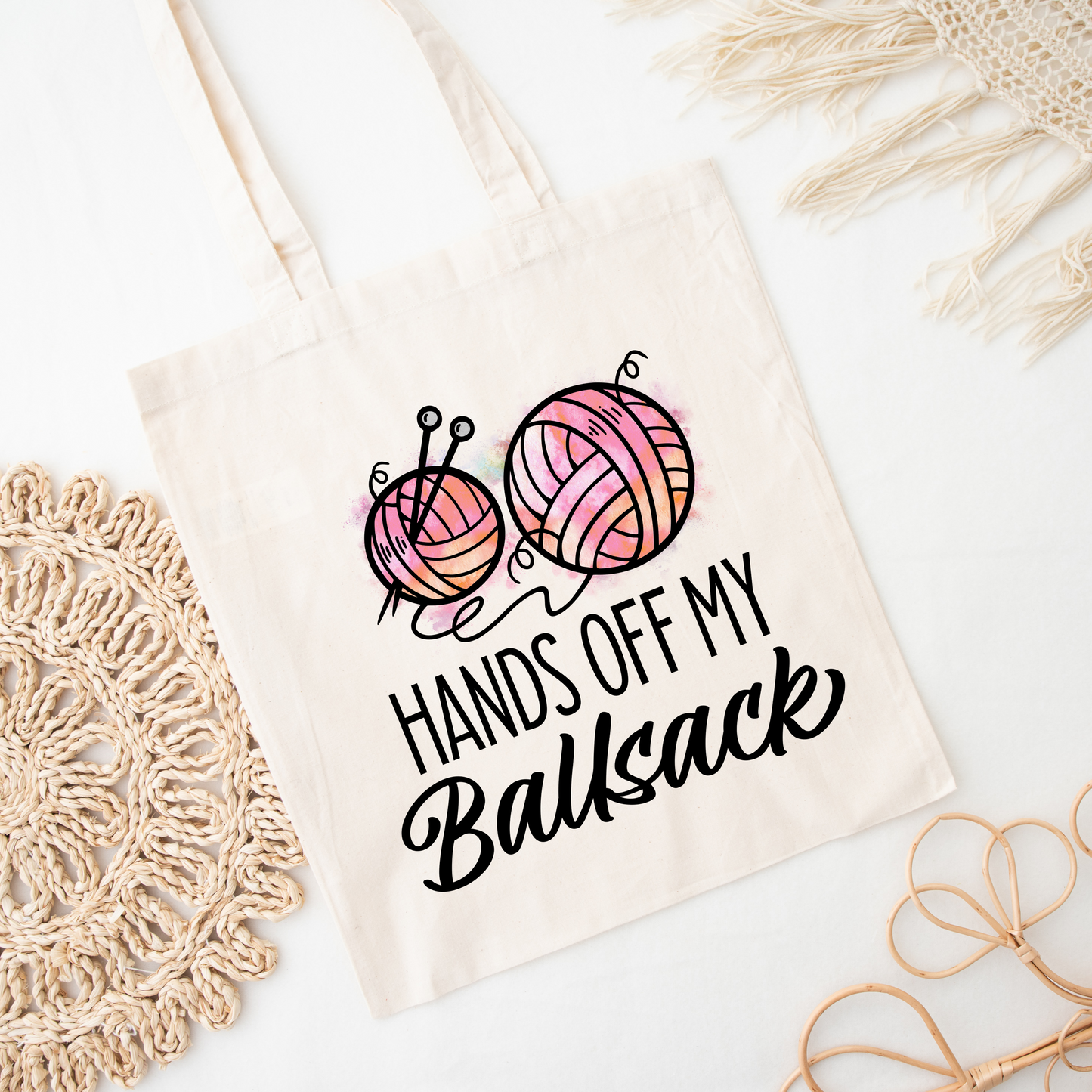Hands Off My Ballsack Tote Bag