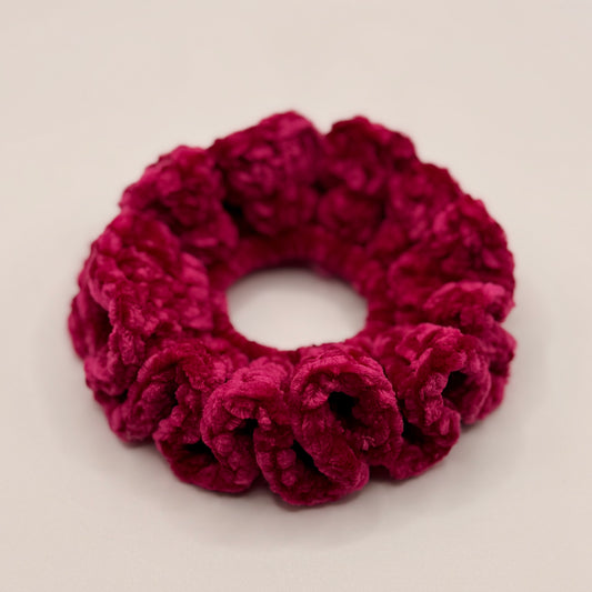 Fuschia Chenille Scrunchie