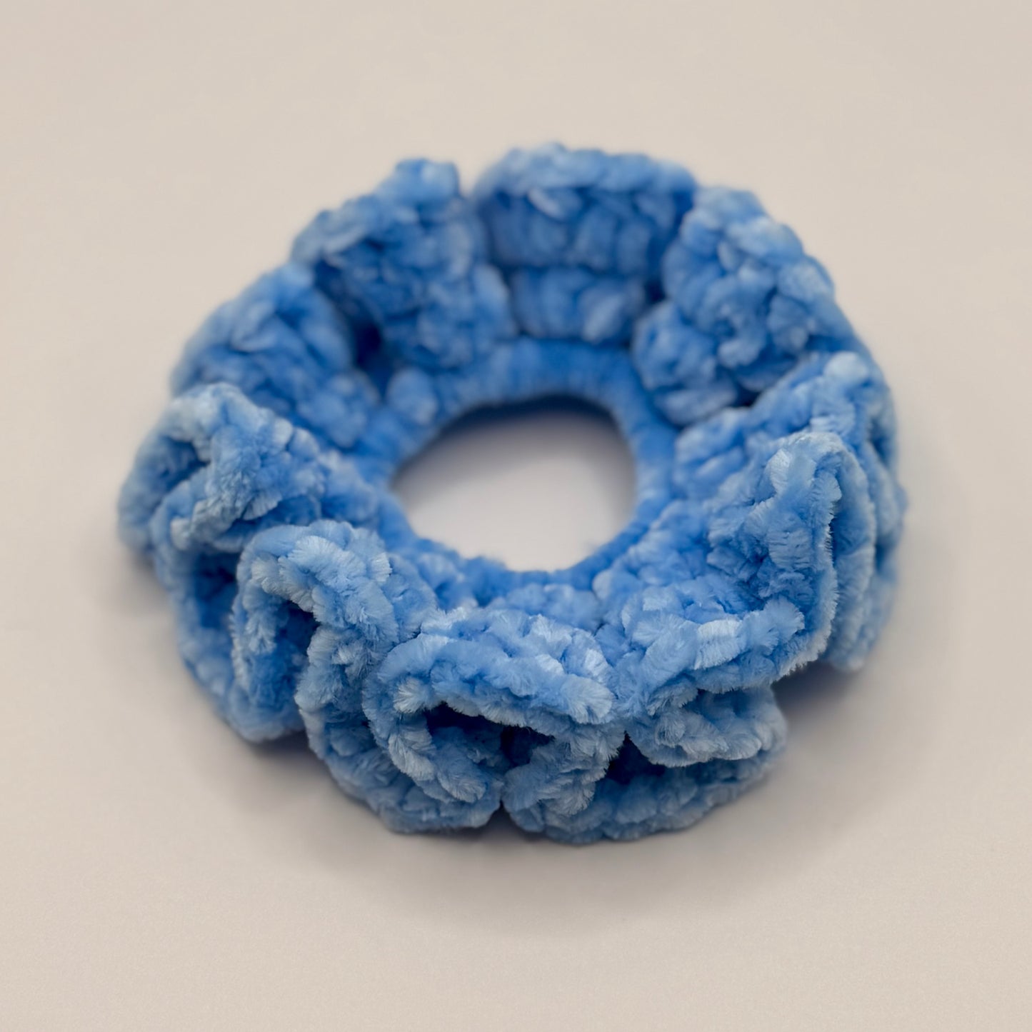 Baby Blue Chenille Scrunchie
