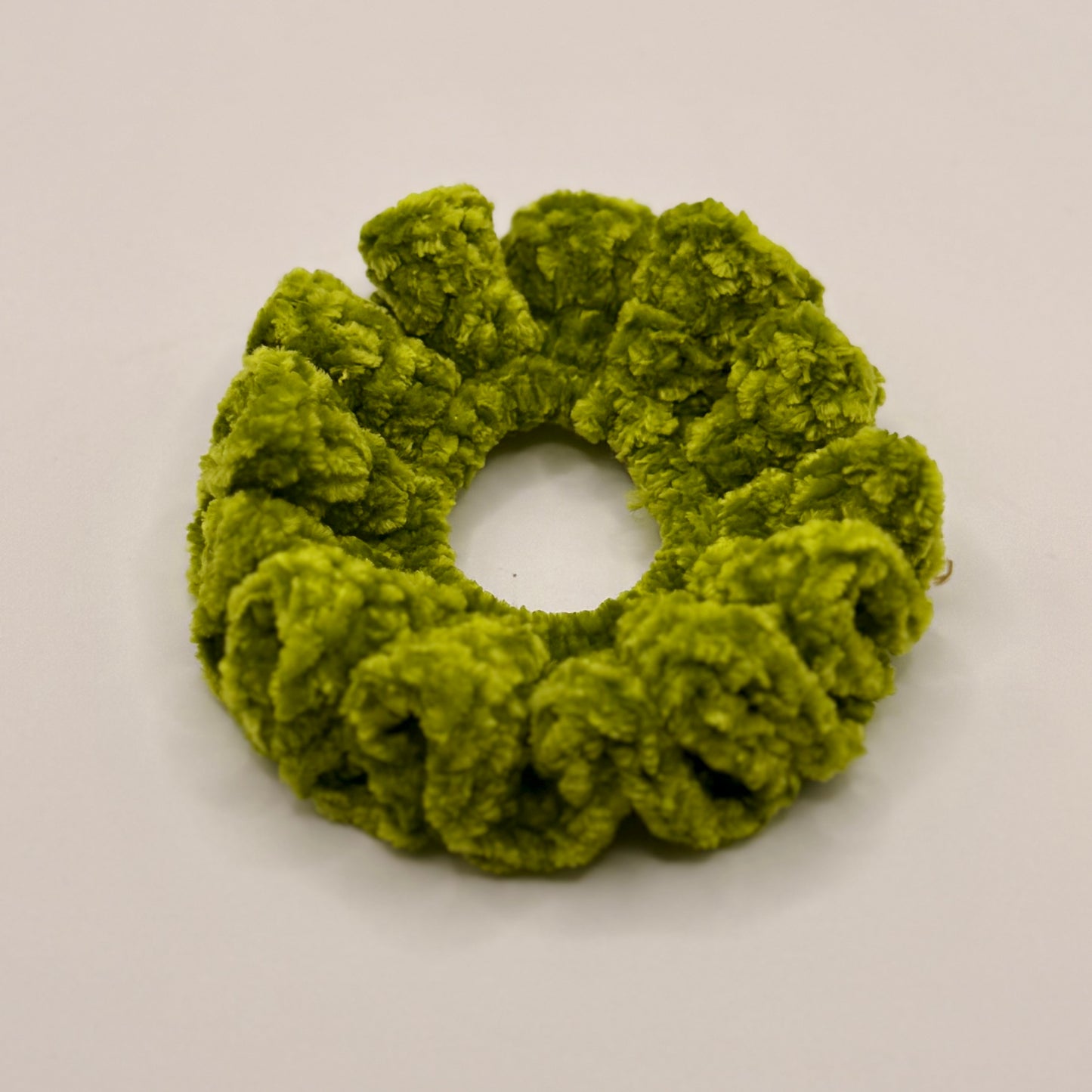 Grass Green Chenille Scrunchie