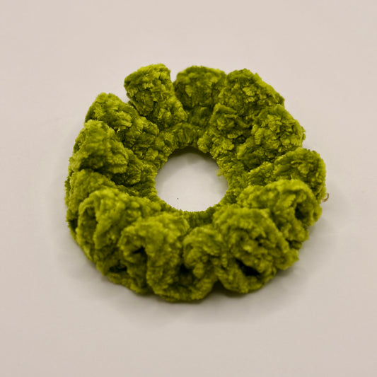 Grass Green Chenille Scrunchie