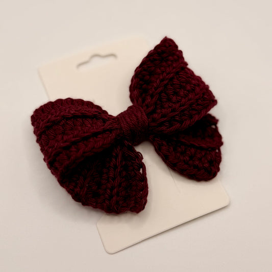 Burgundy Hair Bow