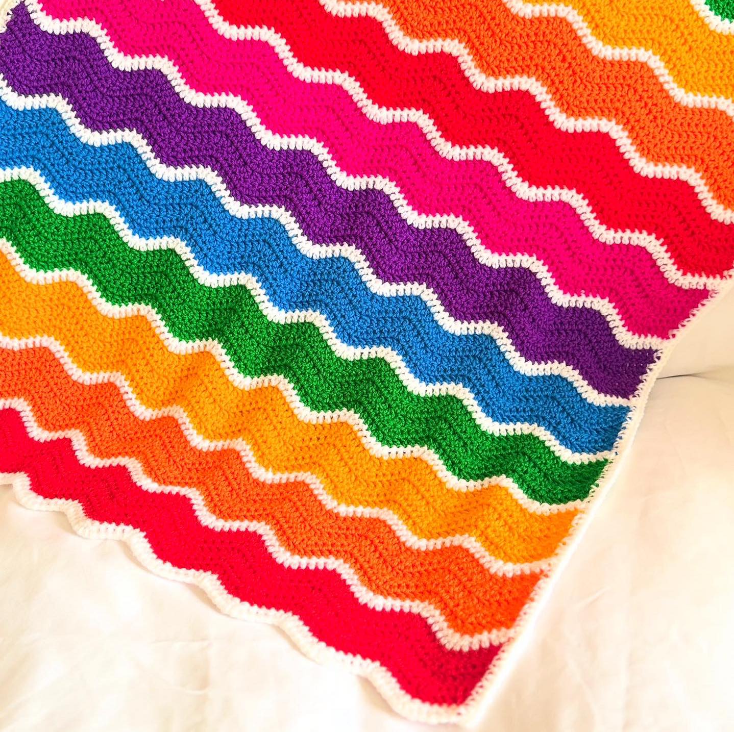 Rainbow Ripple Blanket